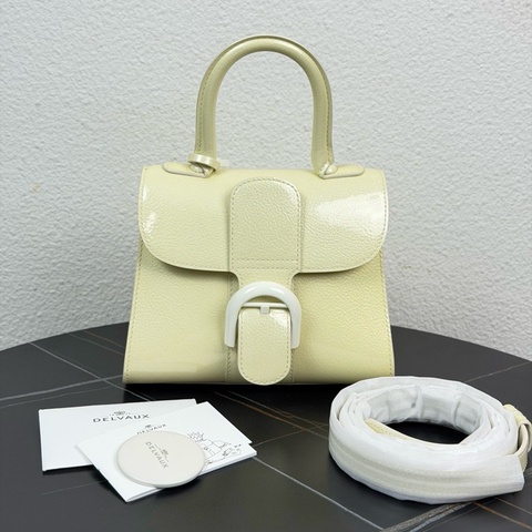 99新💛Delvaux Brillant系列 牛皮 黃色🟡單肩包斜挎包手提包迷你 🔸正品保障