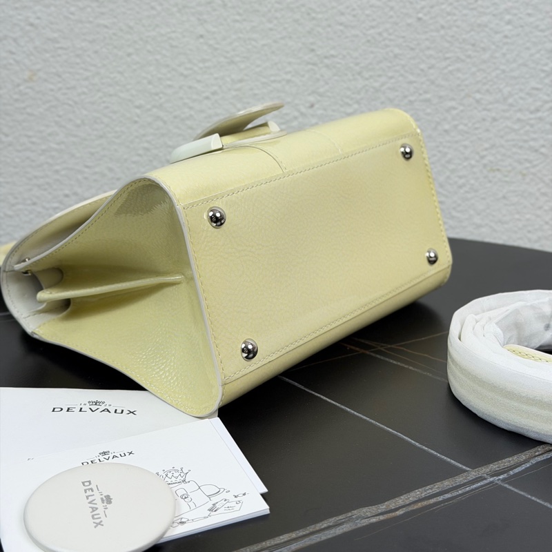 99新💛Delvaux Brillant系列 牛皮 黃色🟡單肩包斜挎包手提包迷你 🔸正品保障-4