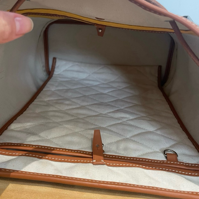 Goyard戈雅 Alpin mini 焦糖色 黑拼棕 雙肩包小書包 銀扣❤️正品-5