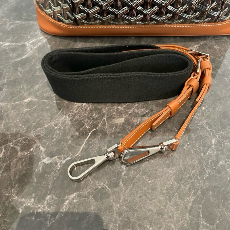 Goyard戈雅 Alpin mini 焦糖色 黑拼棕 雙肩包小書包 銀扣❤️正品-6