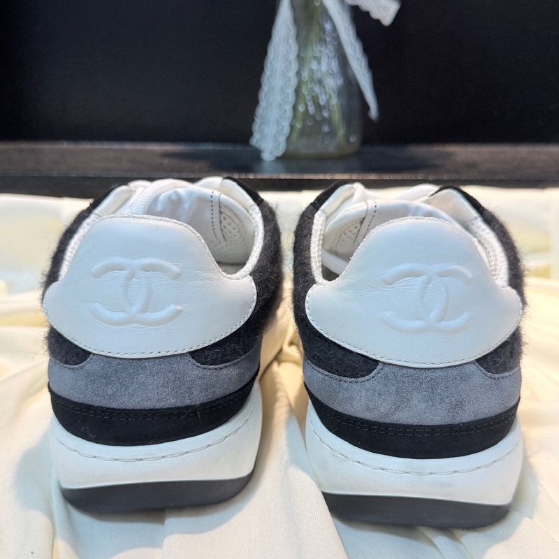 CHANEL/香奈兒 24B黑白雙C熊貓運動鞋 36碼-2