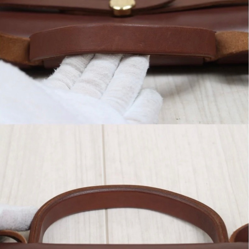 「JL精品代購」9新 愛馬仕Hermes 絕版羊切皮herbag 30 兩包可替換-5