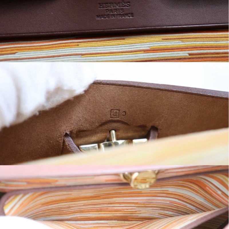 「JL精品代購」9新 愛馬仕Hermes 絕版羊切皮herbag 30 兩包可替換-10