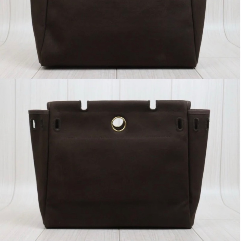 「JL精品代購」9新 愛馬仕Hermes 絕版羊切皮herbag 30 兩包可替換-13