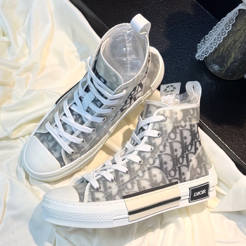 Dior/迪奧 B27黑白DR滿印休閒鞋 37碼-0