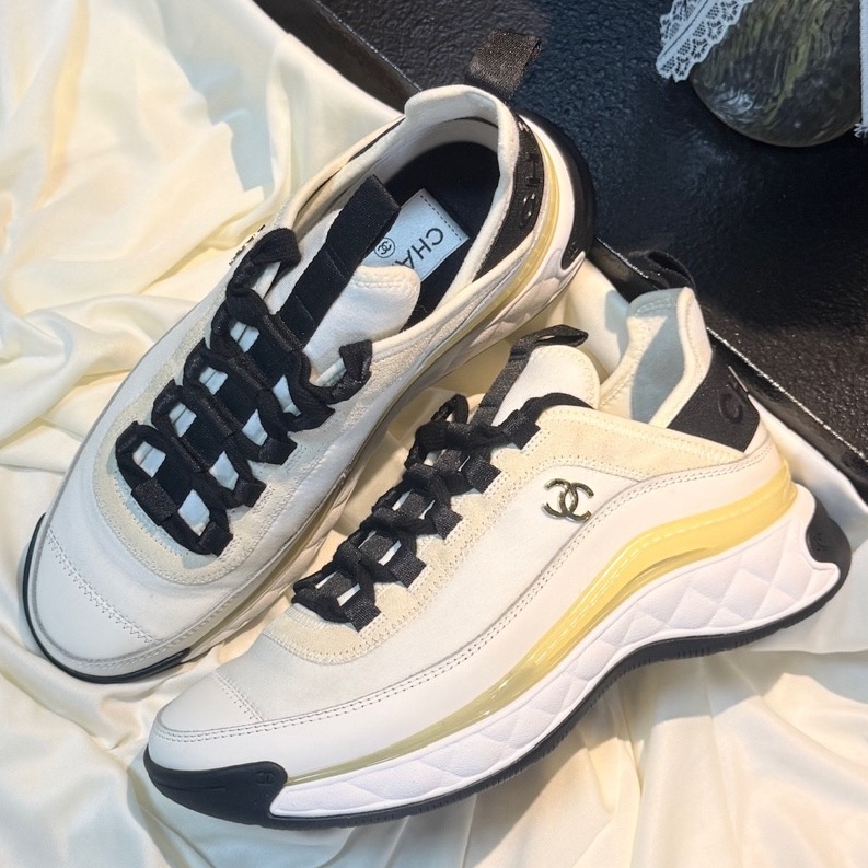 CHANEL/香奈兒 黑白熊貓雙C金標休閒鞋 36.5碼-0