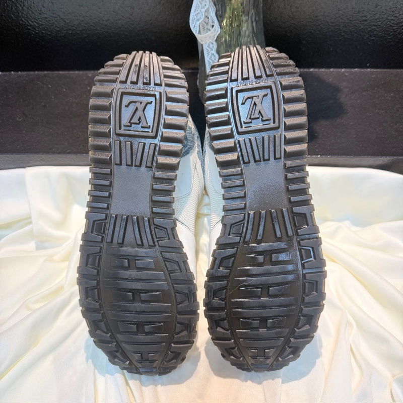 LV/路易威登 Run away白藍牛仔老花休閒鞋 37碼-5