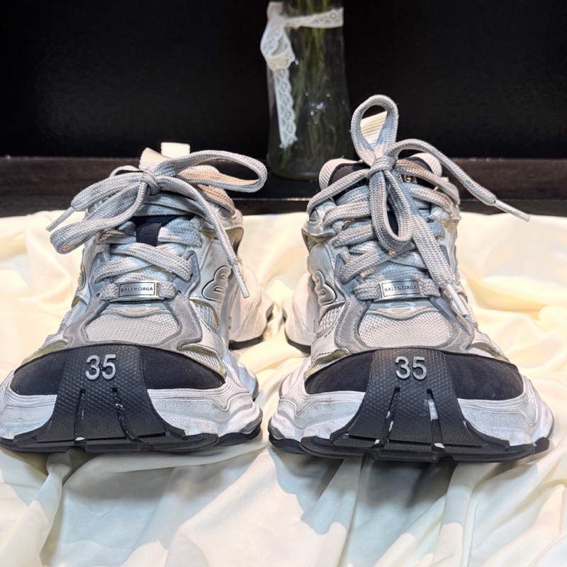 Balenciaga/巴黎世家 cargo黑灰做舊厚底休閒鞋 35碼-1