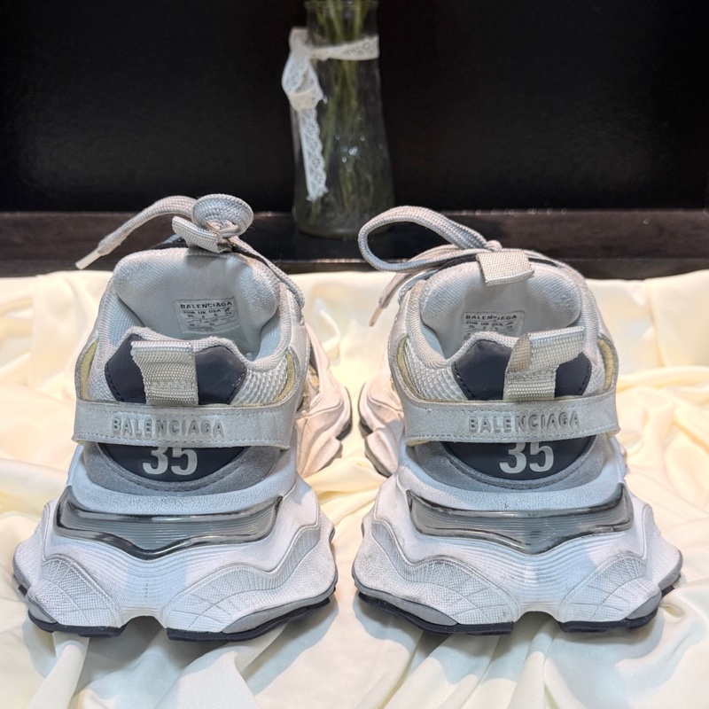 Balenciaga/巴黎世家 cargo黑灰做舊厚底休閒鞋 35碼-2