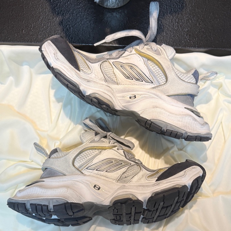 Balenciaga/巴黎世家 cargo黑灰做舊厚底休閒鞋 35碼-3