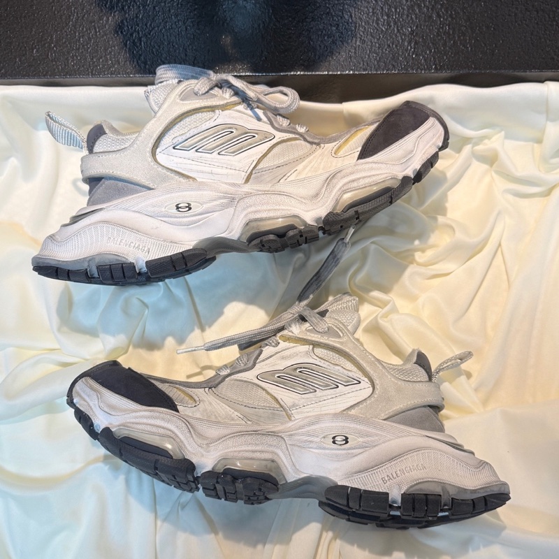 Balenciaga/巴黎世家 cargo黑灰做舊厚底休閒鞋 35碼-4