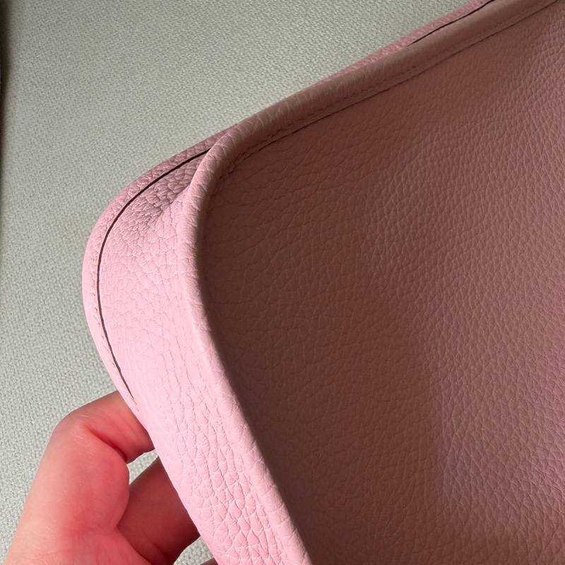 （全新K刻💕）Hermes 愛馬仕 mini Evelyne 16  新櫻花粉 粉色 牛皮  肩背包-10