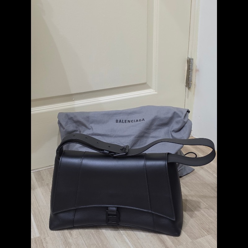 美品95新 Balenciaga 巴黎世家 Downtown all black 牛皮-0