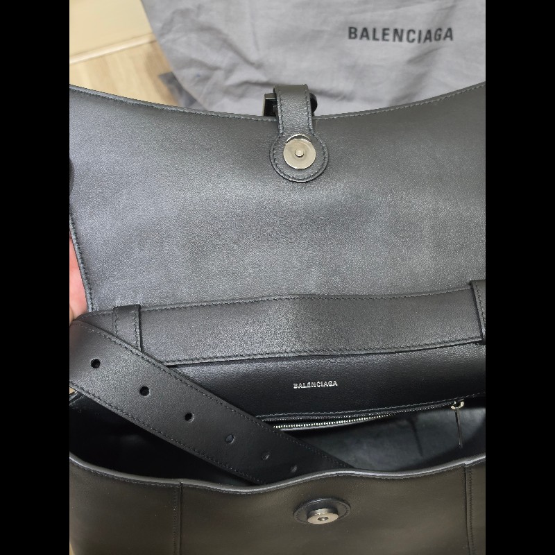 美品95新 Balenciaga 巴黎世家 Downtown all black 牛皮-10