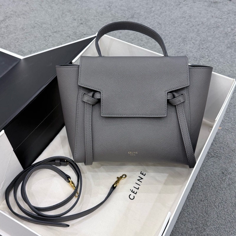 Celine 鯰魚包 Nano 牛皮 大象灰-0