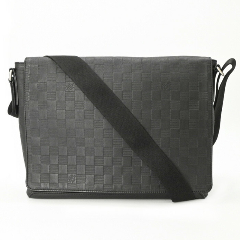 路易威登 Damier Infini District 中型單肩包，黑色 N41038-0