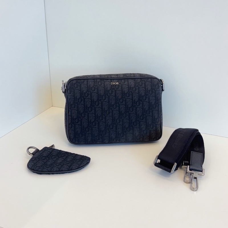 ✨Dior saddle｜黑色老花郵差包｜三合一包｜98新-1