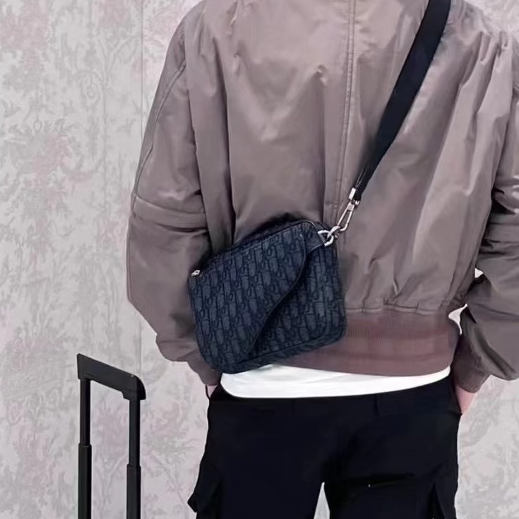 ✨Dior saddle｜黑色老花郵差包｜三合一包｜98新-3