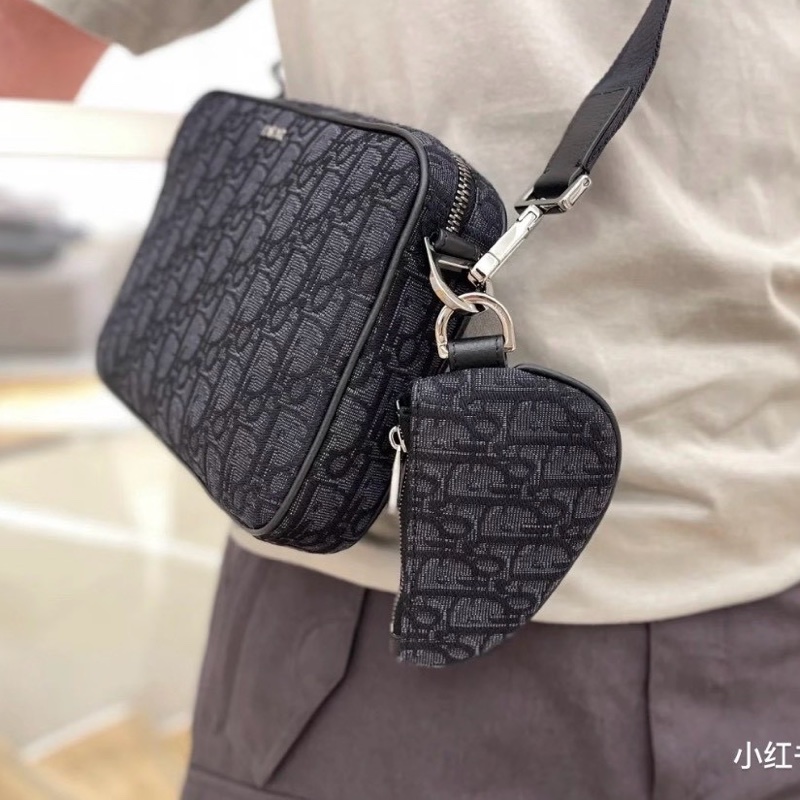 ✨Dior saddle｜黑色老花郵差包｜三合一包｜98新-4