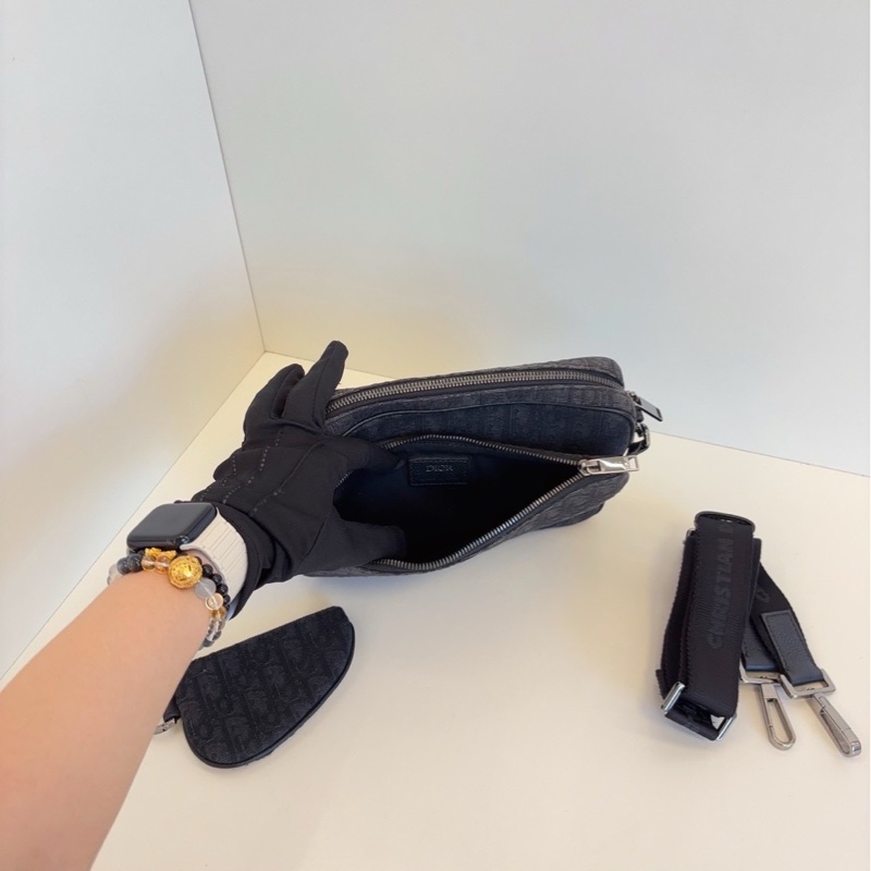 ✨Dior saddle｜黑色老花郵差包｜三合一包｜98新-7
