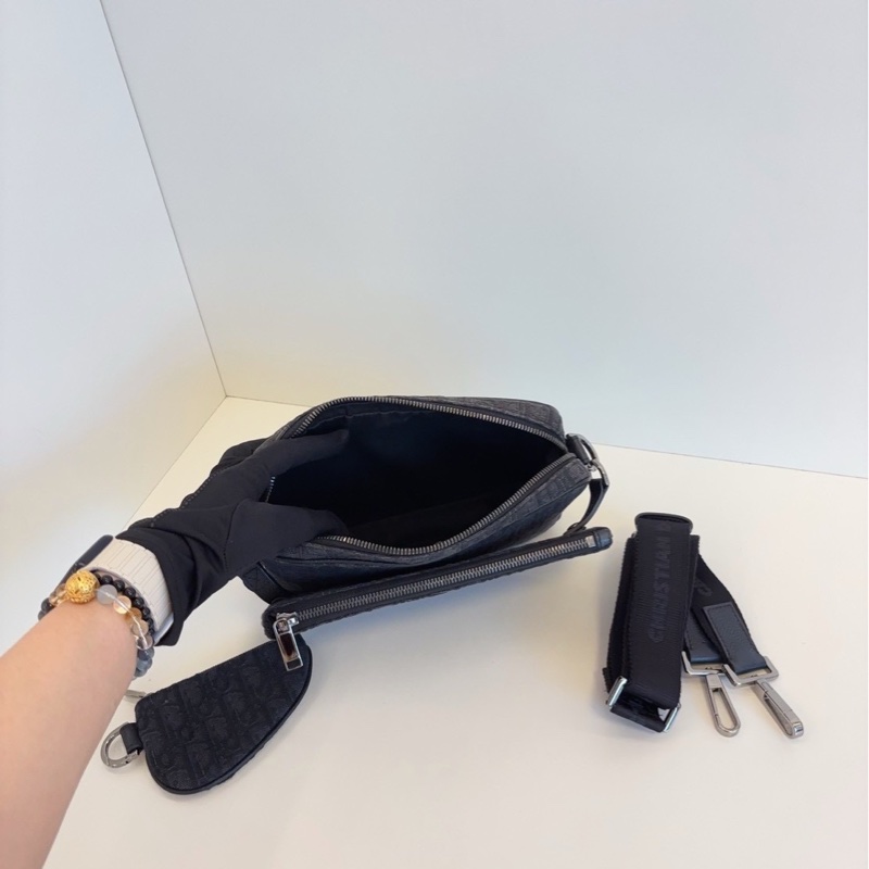 ✨Dior saddle｜黑色老花郵差包｜三合一包｜98新-8