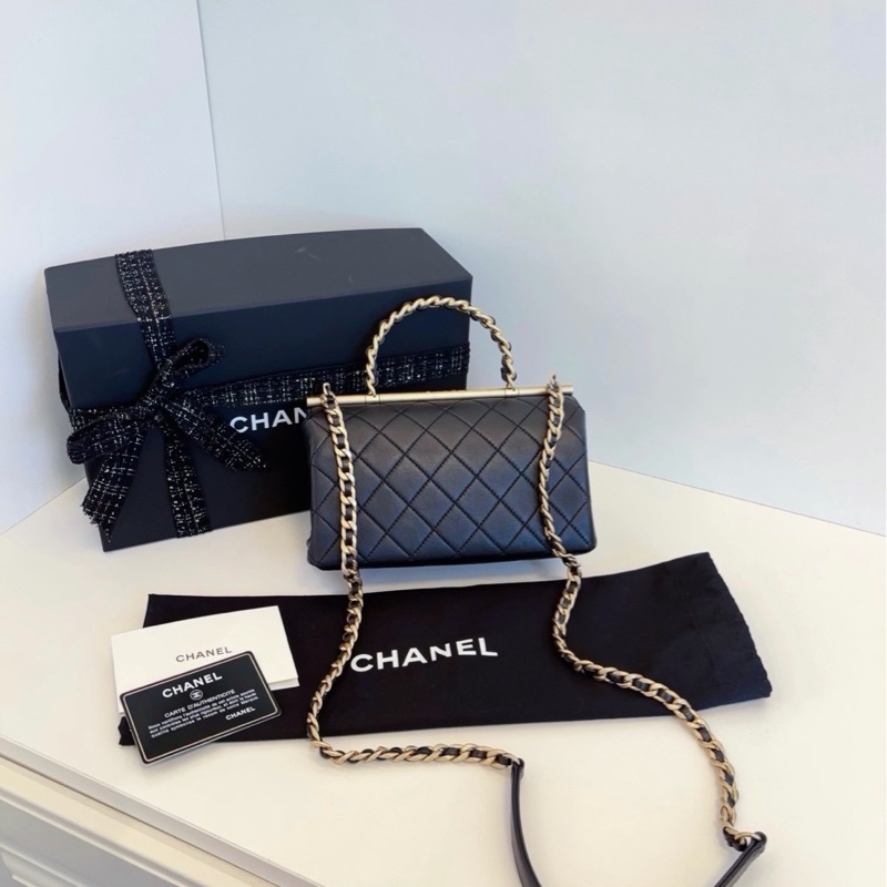 💎Chanel香奈兒 top handle｜黑金手柄郵差包｜99新｜大全配-3