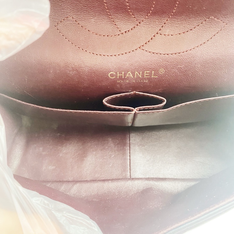 Chanel香奈兒 黑金2.55中號鏈條斜挎包 23開 95新 尺寸：28×17cm-7
