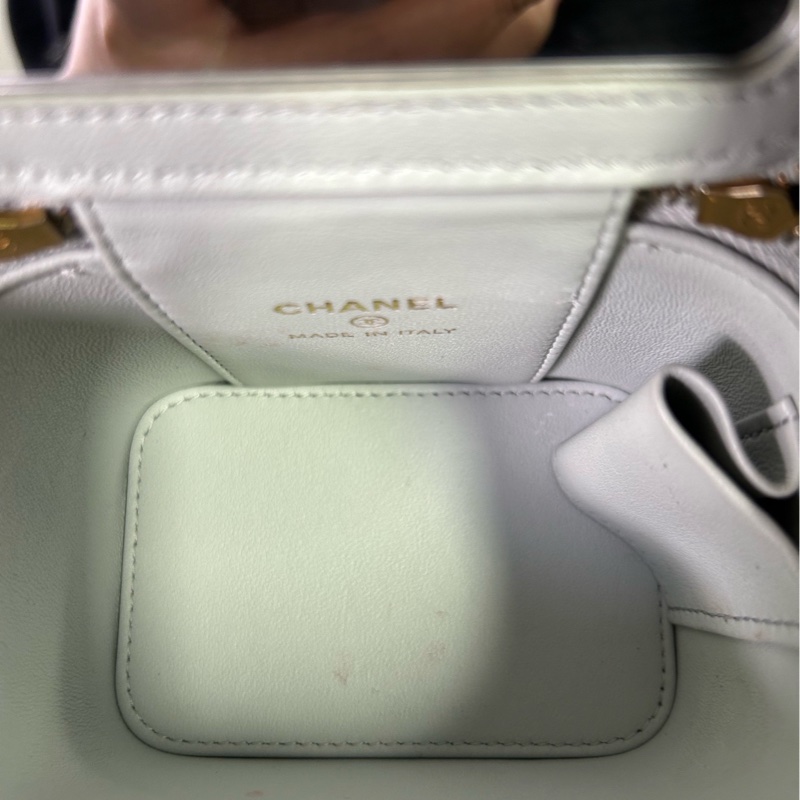 Chanel香奈兒 23年芯片 小羊皮盒子包化妝包-7