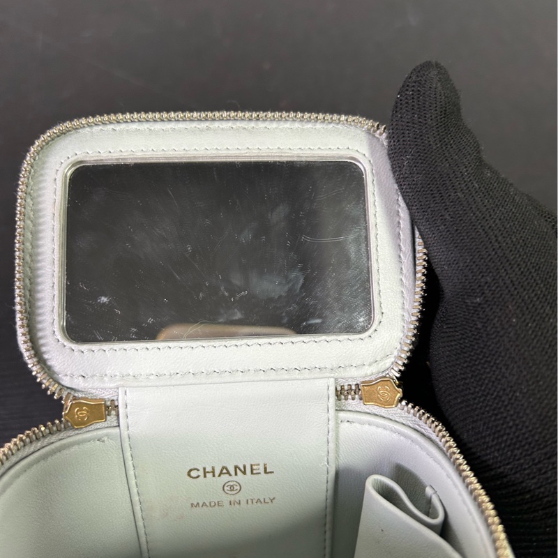 Chanel香奈兒 23年芯片 小羊皮盒子包化妝包-8