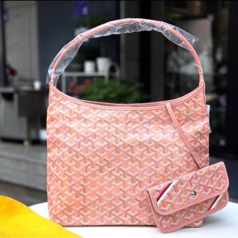 Goyard Hobo限量款炫彩樱花粉-9