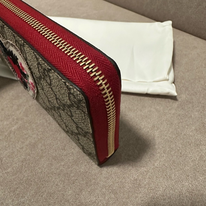 GUCCI 💫 愛心 防刮皮 LOGO 長夾-4