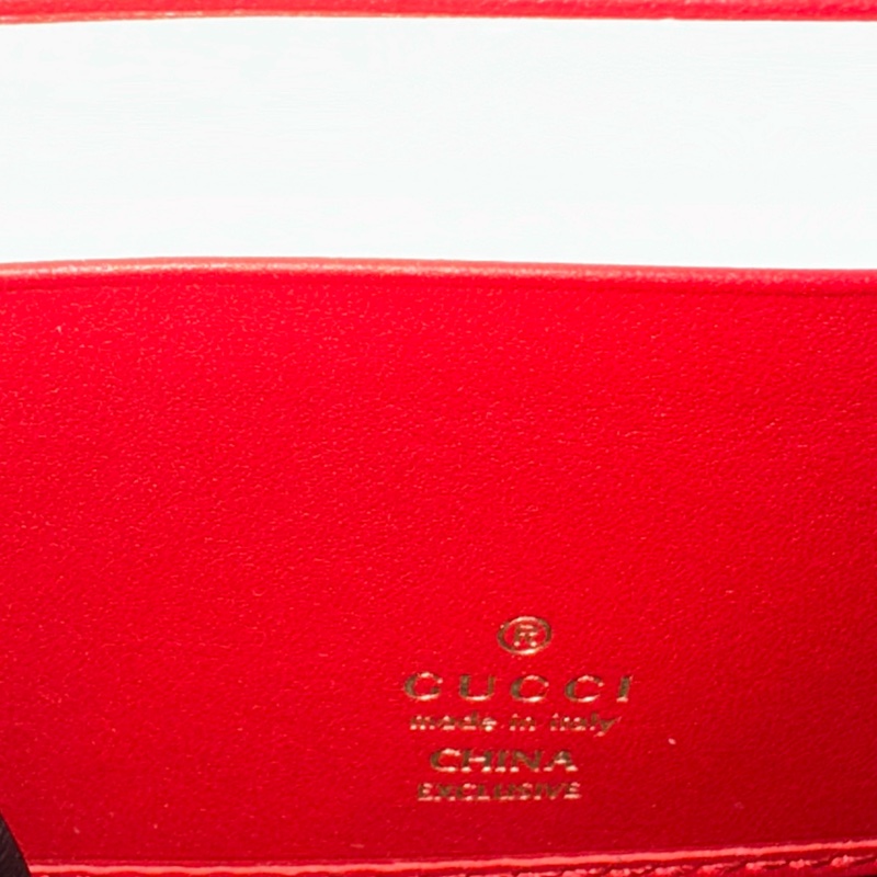 GUCCI 💫 愛心 防刮皮 LOGO 長夾-10