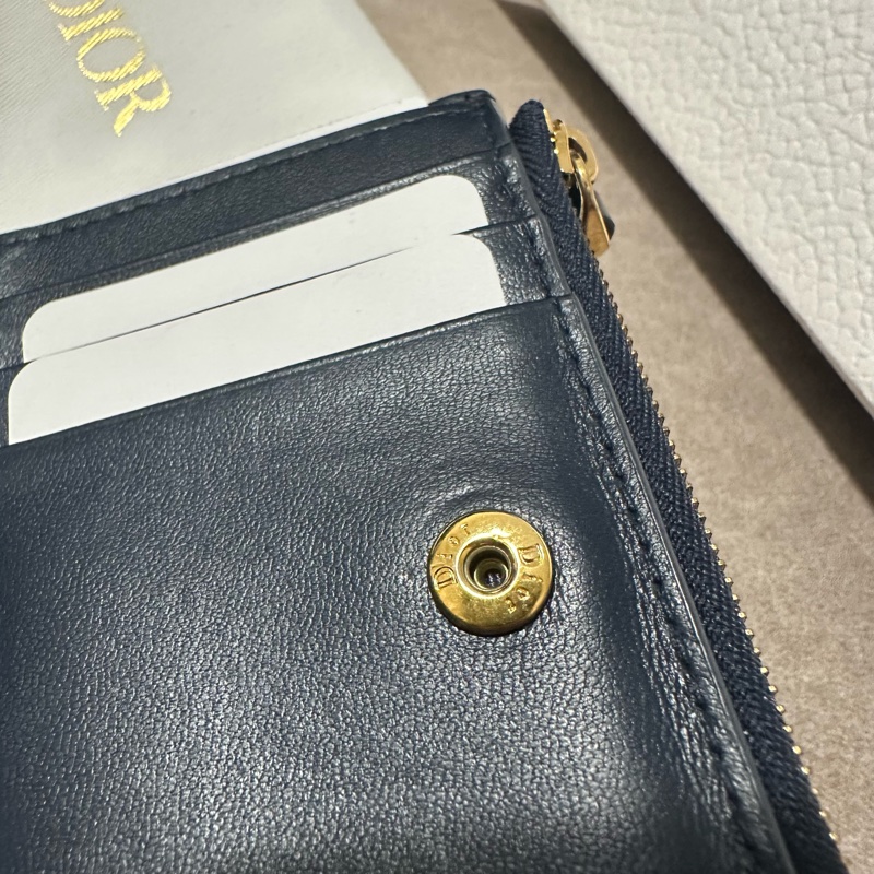 DIOR 💫 刺繡 對折 短夾-11