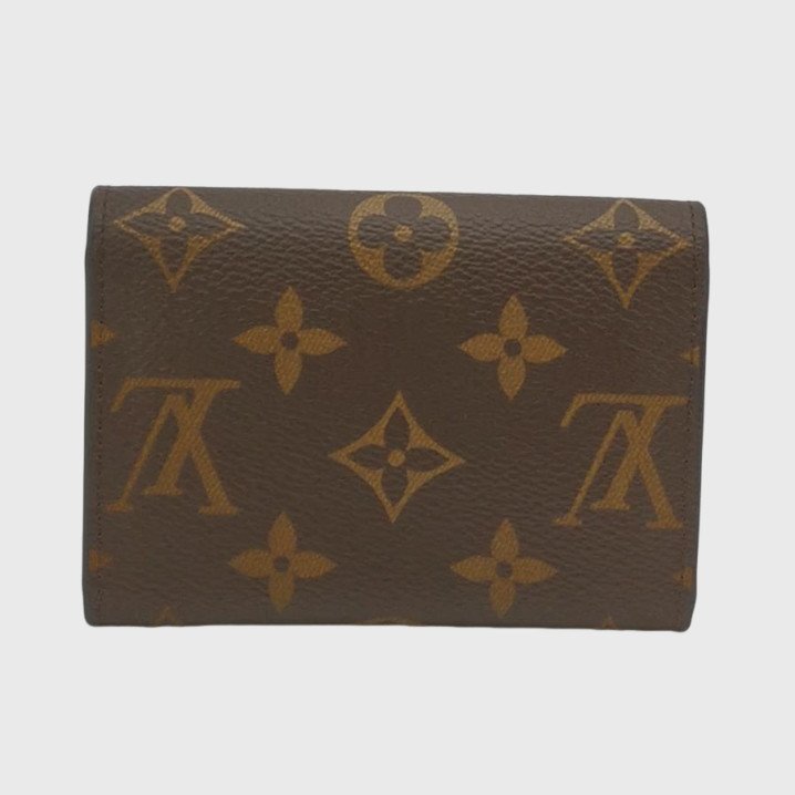 Louis Vuitton (LV) Rosalie牛皮拼色Monogram印花按扣卡包晶片款-3