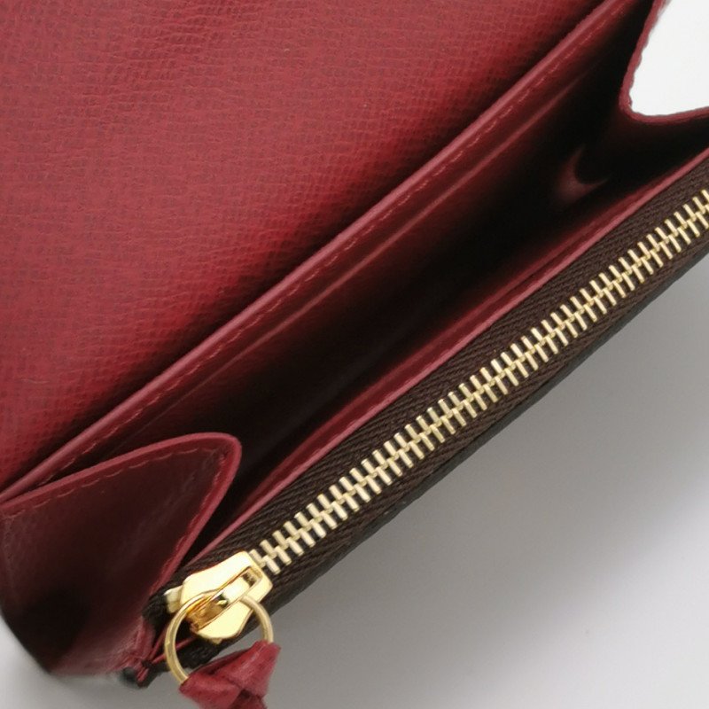 Louis Vuitton (LV) Rosalie牛皮拼色Monogram印花按扣卡包晶片款-5