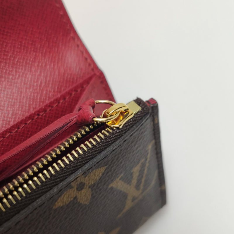 Louis Vuitton (LV) Rosalie牛皮拼色Monogram印花按扣卡包晶片款-10