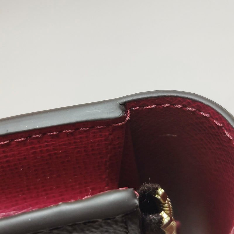 Louis Vuitton (LV) Rosalie牛皮拼色Monogram印花按扣卡包晶片款-12