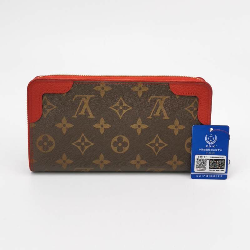 Louis Vuitton (LV) Zippy牛皮拼色Monogram印花環繞式拉鍊皮夾-3