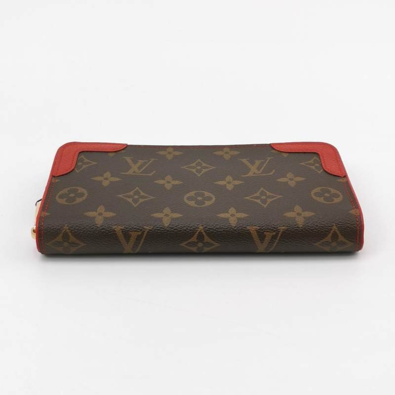 Louis Vuitton (LV) Zippy牛皮拼色Monogram印花環繞式拉鍊皮夾-4