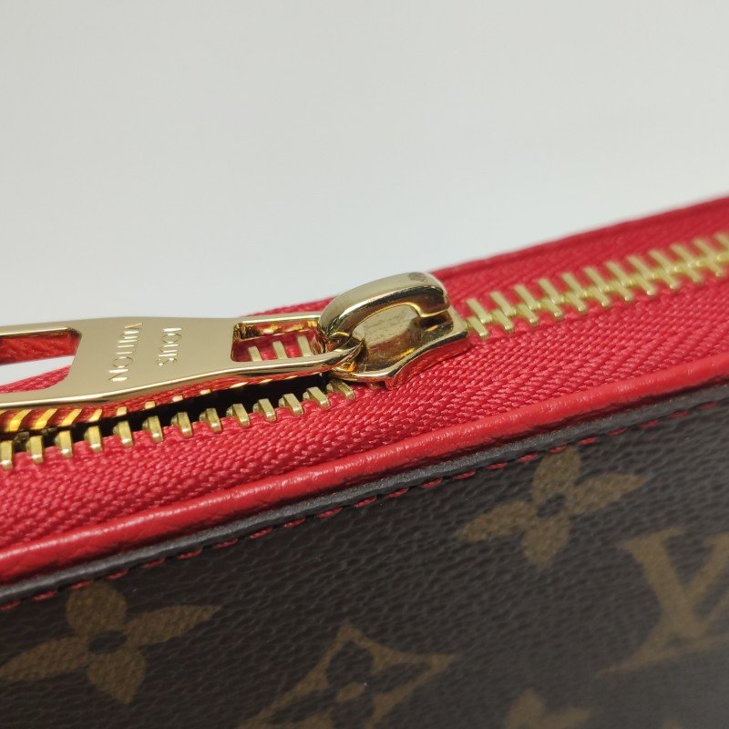 Louis Vuitton (LV) Zippy牛皮拼色Monogram印花環繞式拉鍊皮夾-10