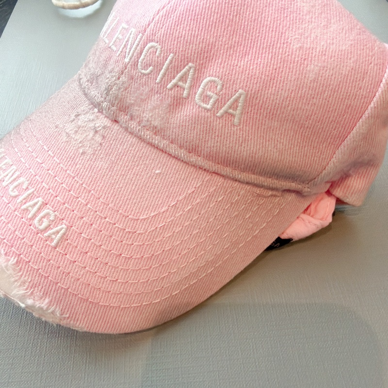 二手精品自賣❤️Balenciaga巴黎世家粉色破損髒髒帽.做舊款棒球帽.57公分M號-3