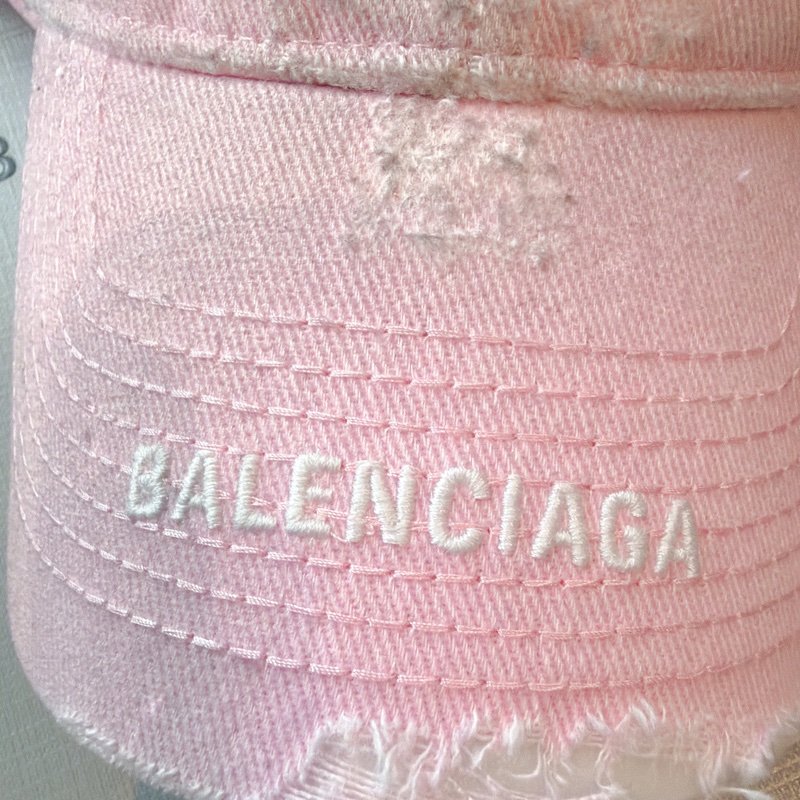 二手精品自賣❤️Balenciaga巴黎世家粉色破損髒髒帽.做舊款棒球帽.57公分M號-8