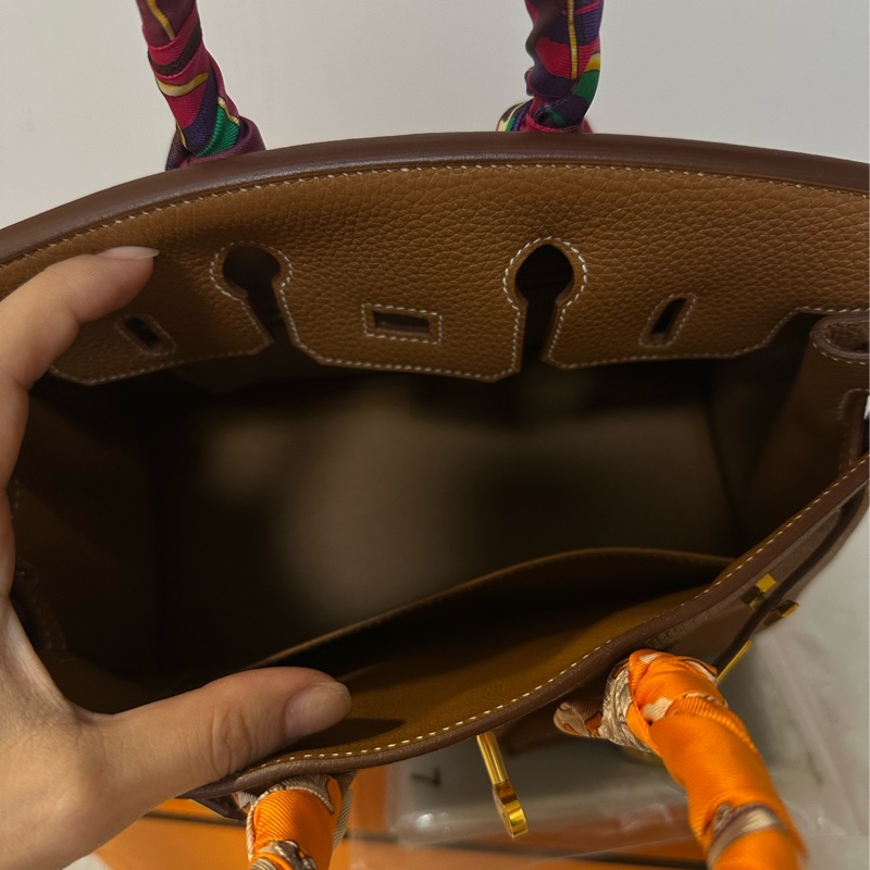 Hermes birkin25 金棕色金扣-3
