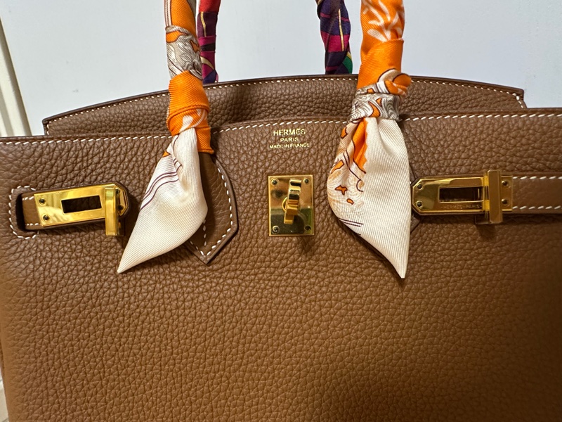 Hermes birkin25 金棕色金扣-4