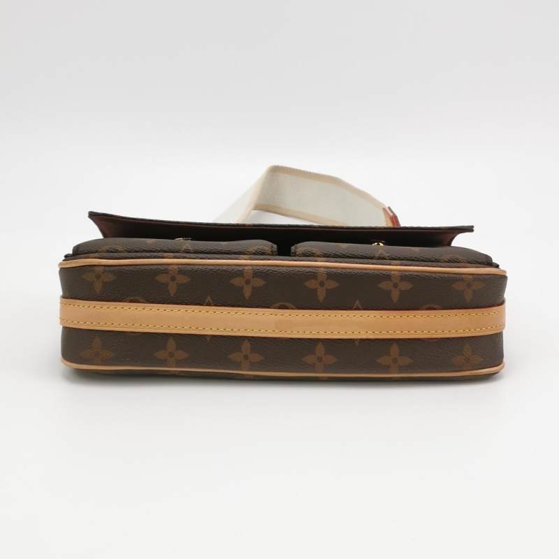 Louis Vuitton (LV) Viva Cite駱駝包植鞣革Monogram印花口袋設計斜挎包晶片款-5