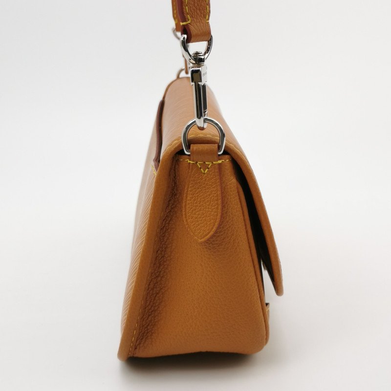 Louis Vuitton (LV) Buci牛皮純色字母logo法棍包斜背包單肩包-3