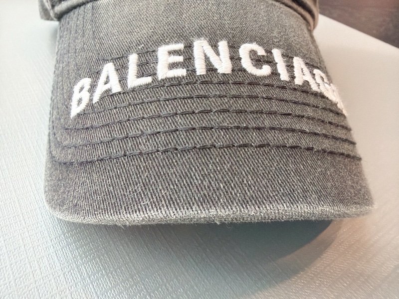 二手精品自賣❤️Balenciaga巴黎世家灰色刷白帽.復古款棒球帽.58公分L號-3