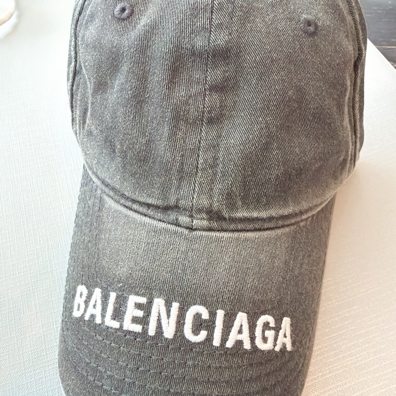 二手精品自賣❤️Balenciaga巴黎世家灰色刷白帽.復古款棒球帽.58公分L號-6