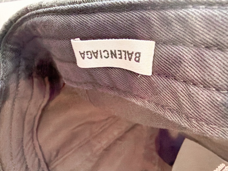 二手精品自賣❤️Balenciaga巴黎世家灰色刷白帽.復古款棒球帽.58公分L號-11
