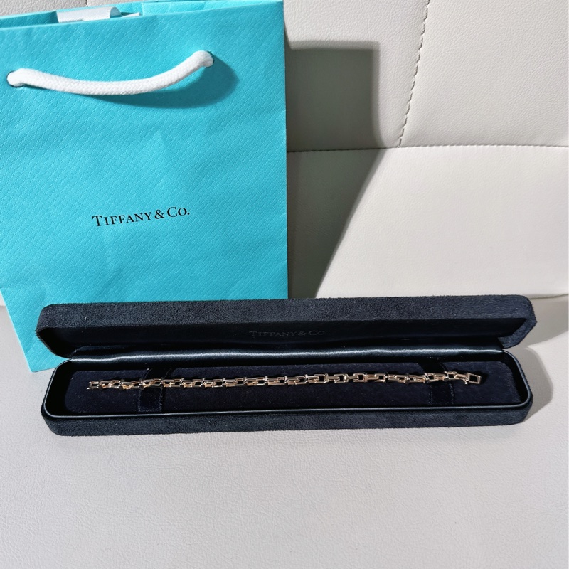Tiffany 蒂芙尼 T系列 T型鏤空鏈節手鍊-0